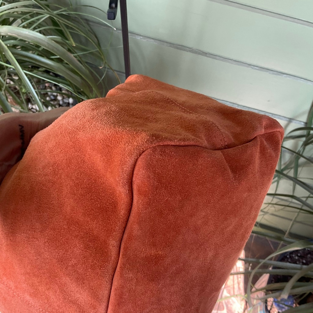 Haute Hippie Orange Suede Hobo Bag with Scarf NWT - Picture 5 of 12